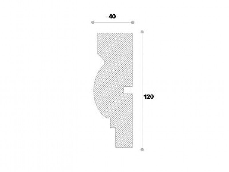 Ancadrament decorativ fereastra NA118 120X40X2000 - Imagine Galerie 3 Alma Decor